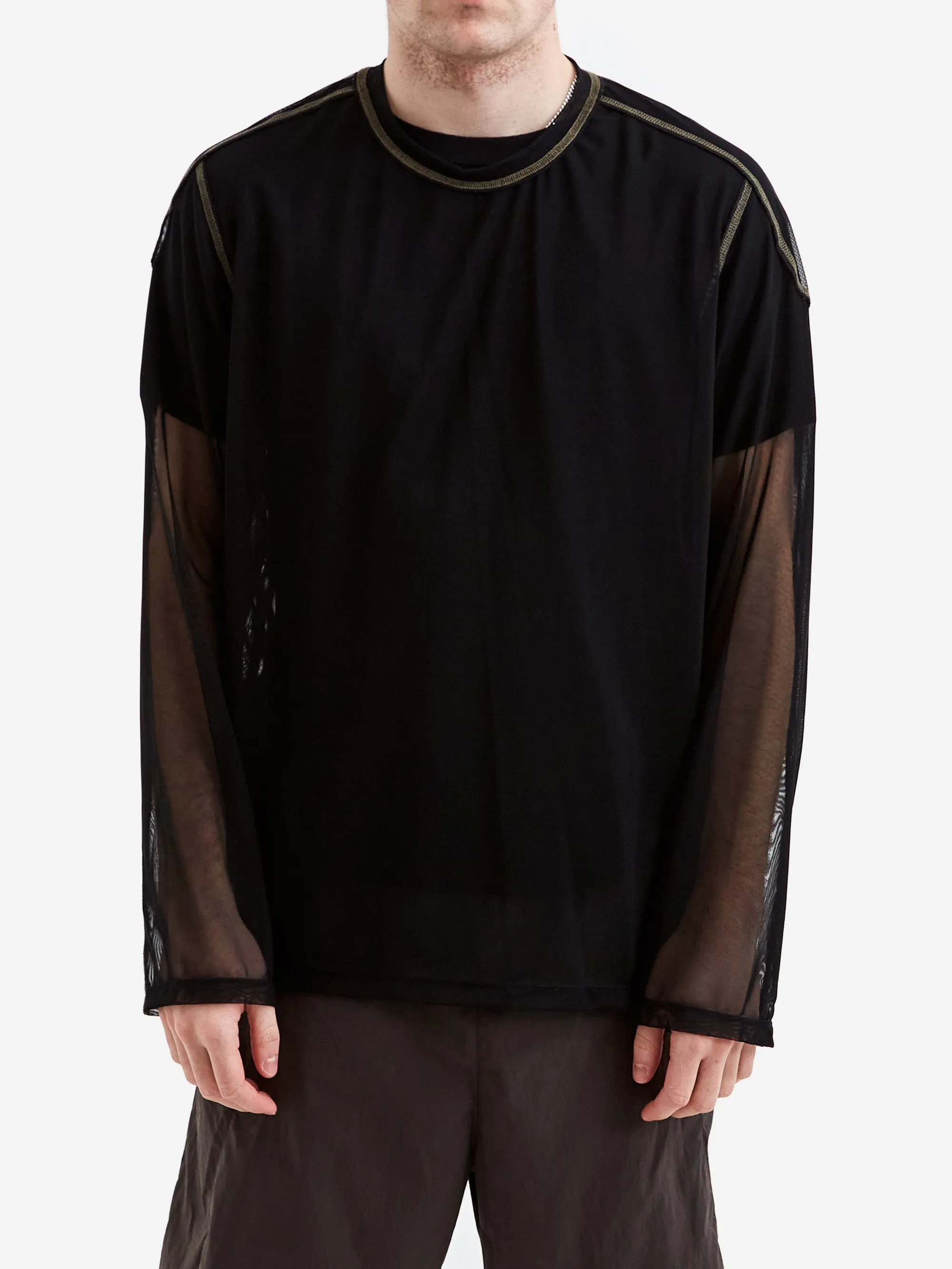 AFFXWRKS Boxed Pullover Mesh Top - Black