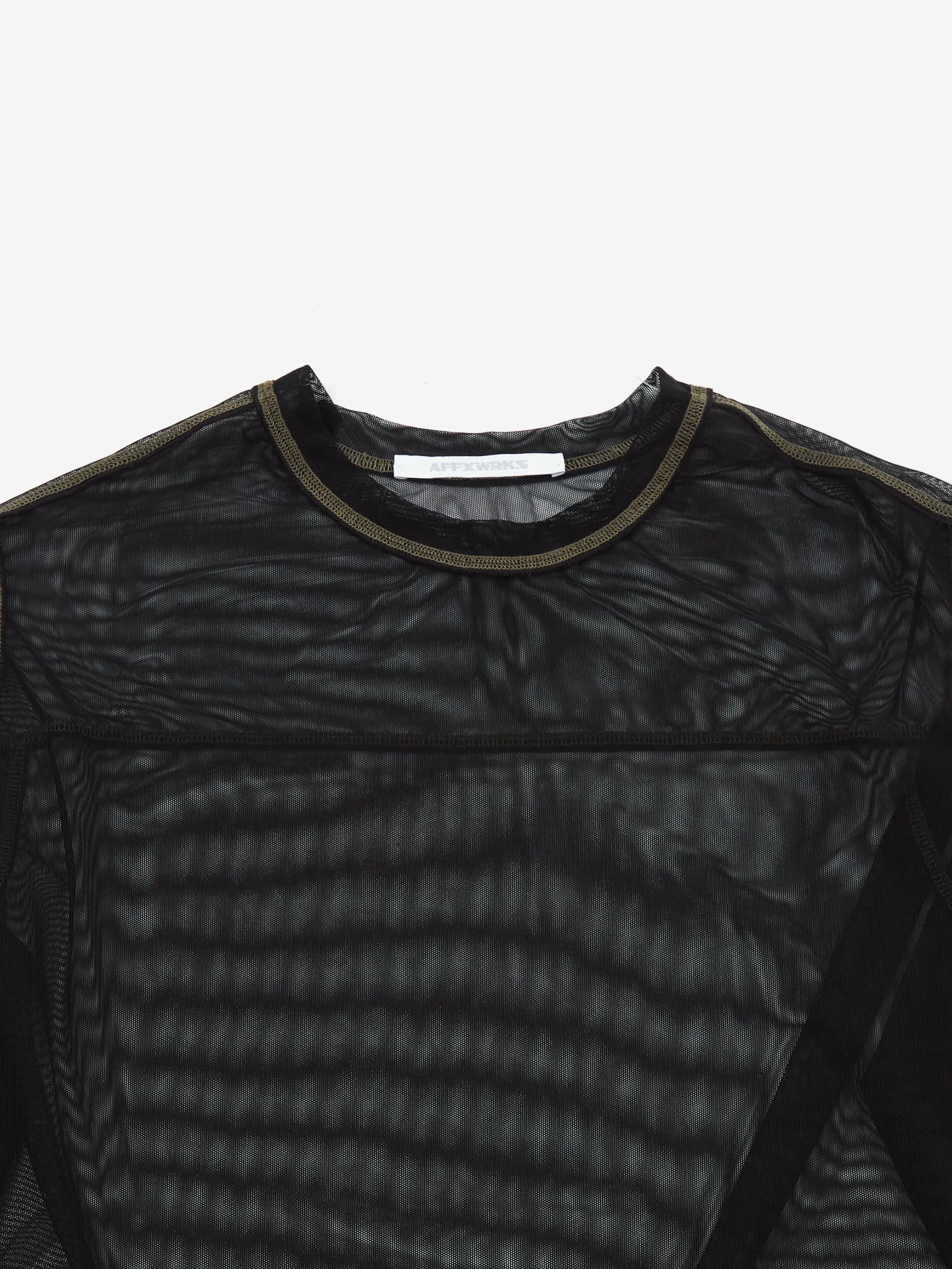 AFFXWRKS Boxed Pullover Mesh Top - Black