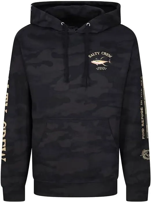 Ahi Mount Pullover Hoodie - Black Camo