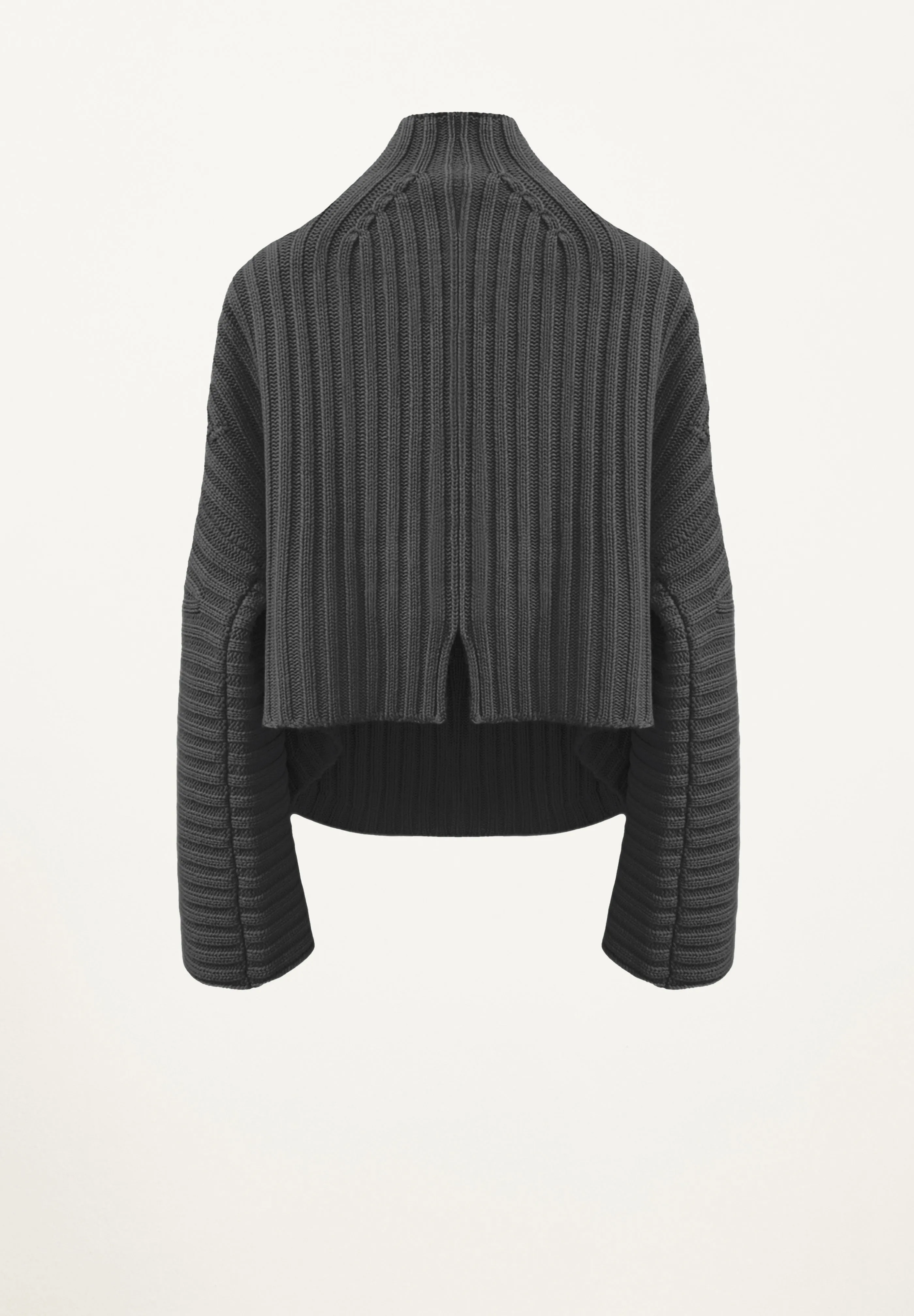 Amelia Ribbed Pullover in Charcoal