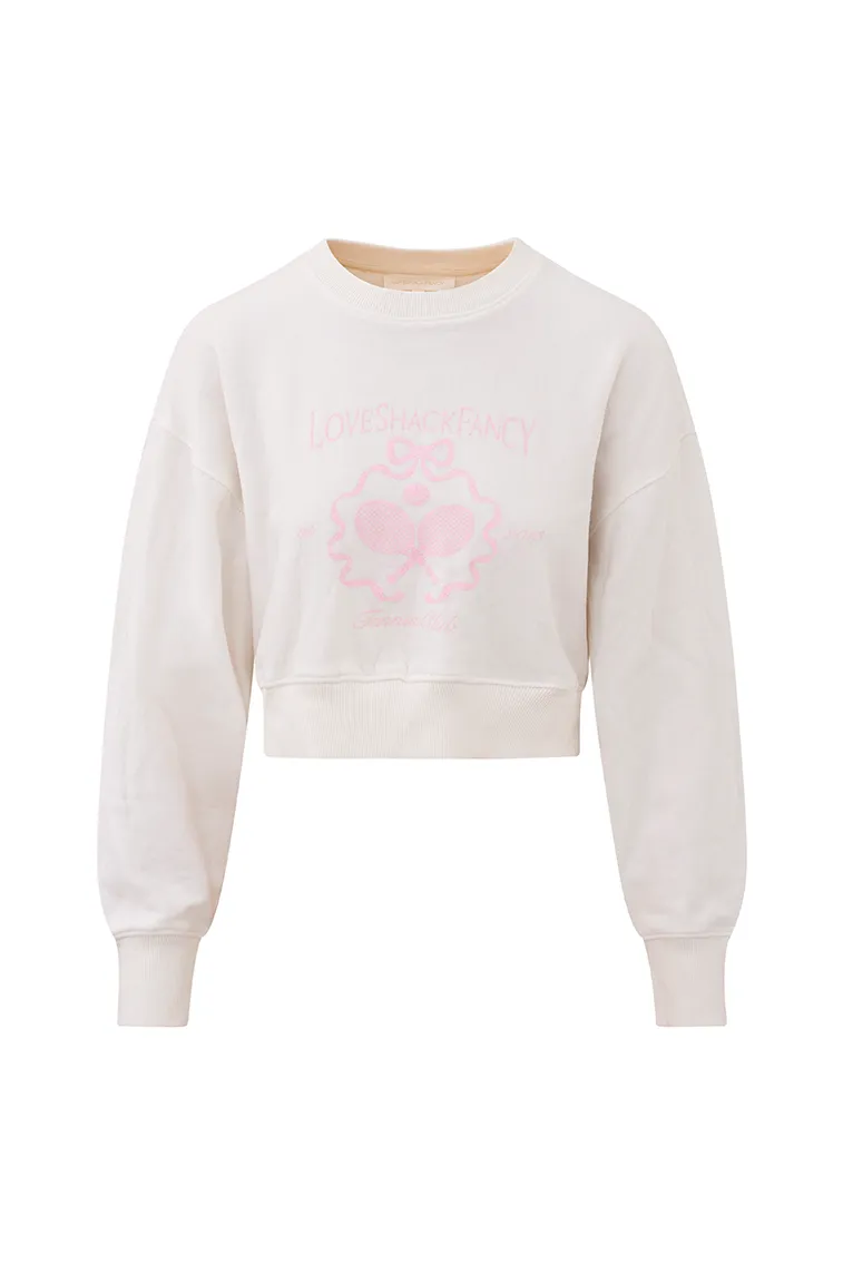 Aneria Tennis Logo Pullover Sweatshirt