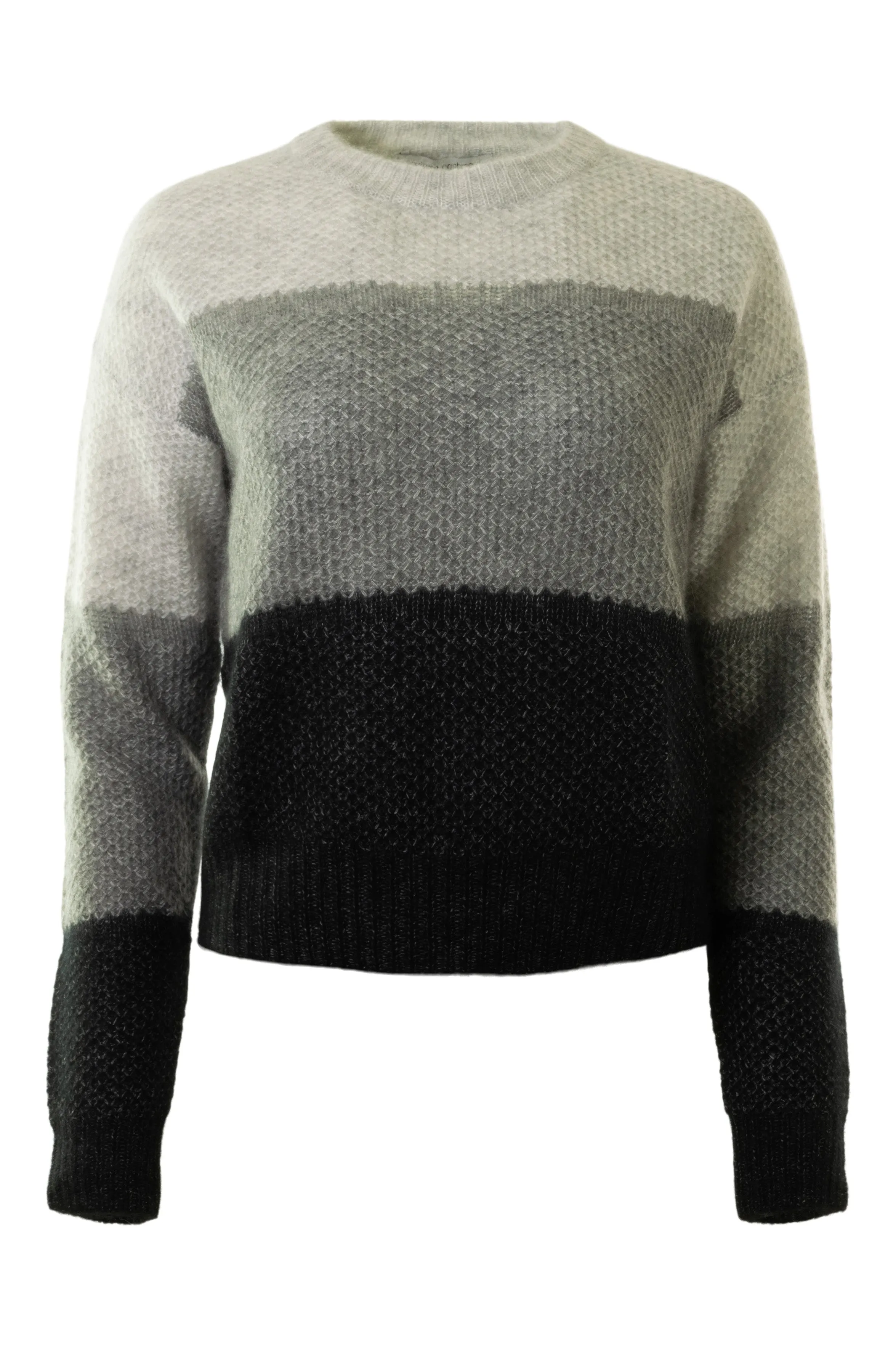 Autumn Cashmere Color Block Honeycomb Crew