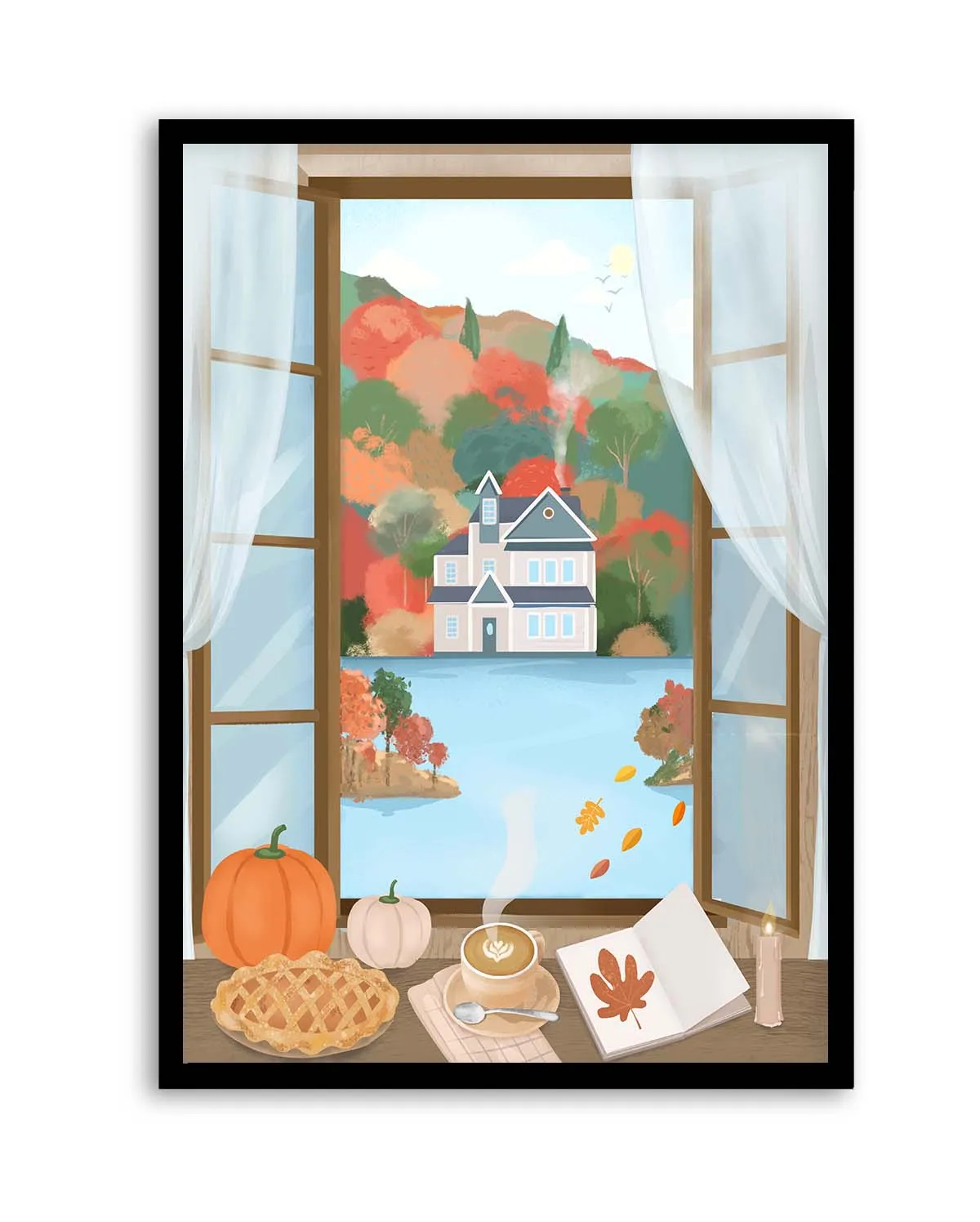 Autumn Cottage by Petra Lizde | Art Print