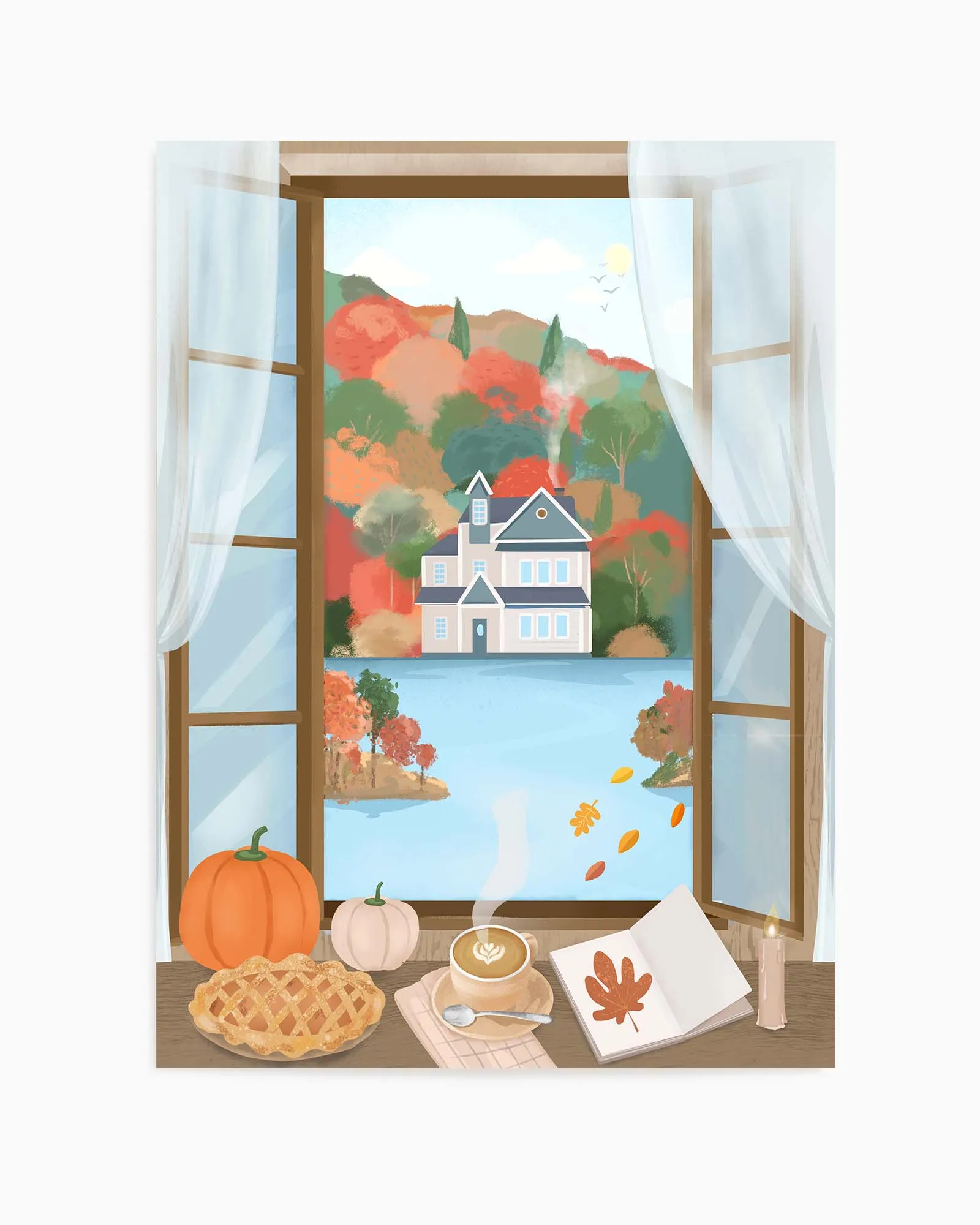 Autumn Cottage by Petra Lizde | Art Print