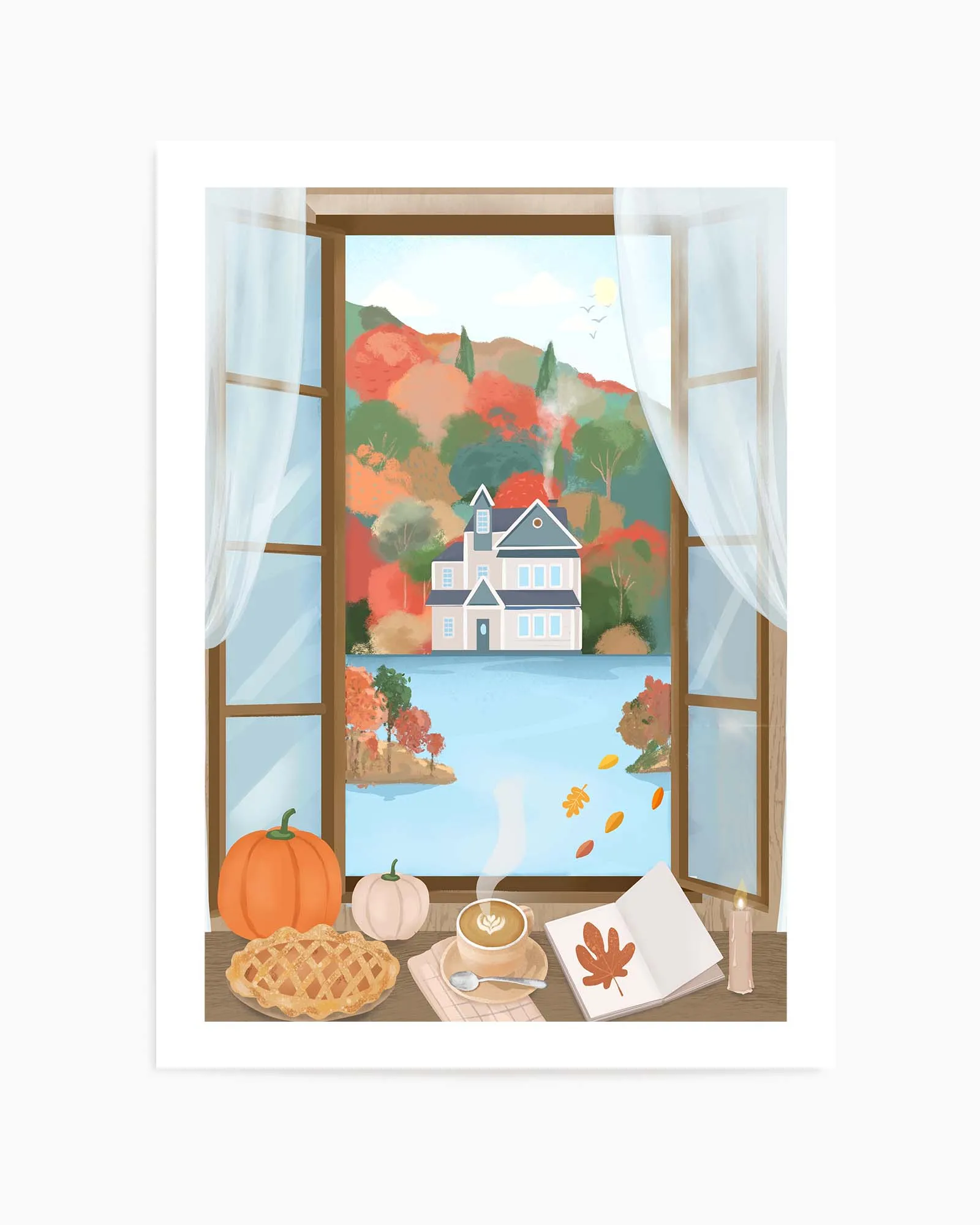 Autumn Cottage by Petra Lizde | Art Print