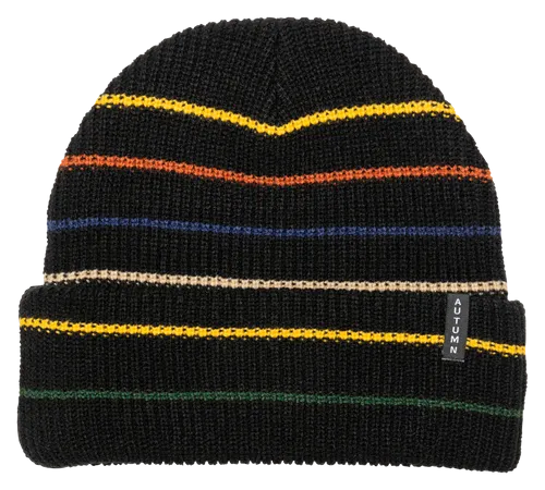 Autumn Headwear Select Multi Stripe Beanie - Black