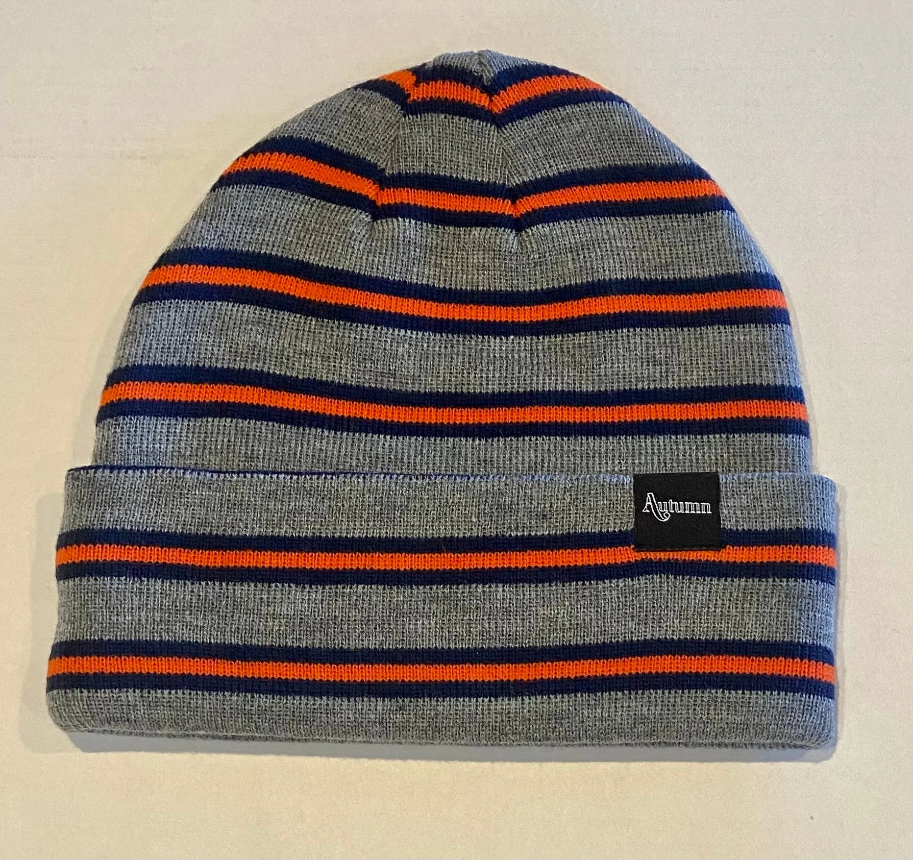 Autumn Headwear Surplus Prep Stripe Beanie - Grey