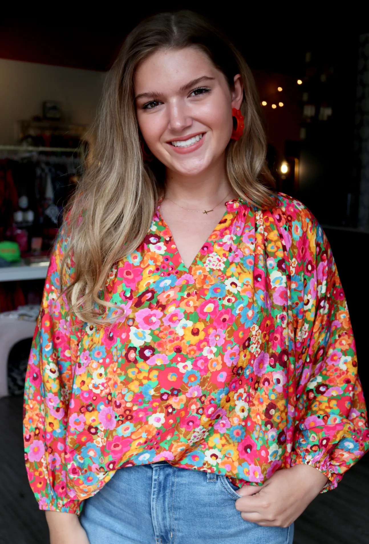 Autumn in Central Park Floral Top