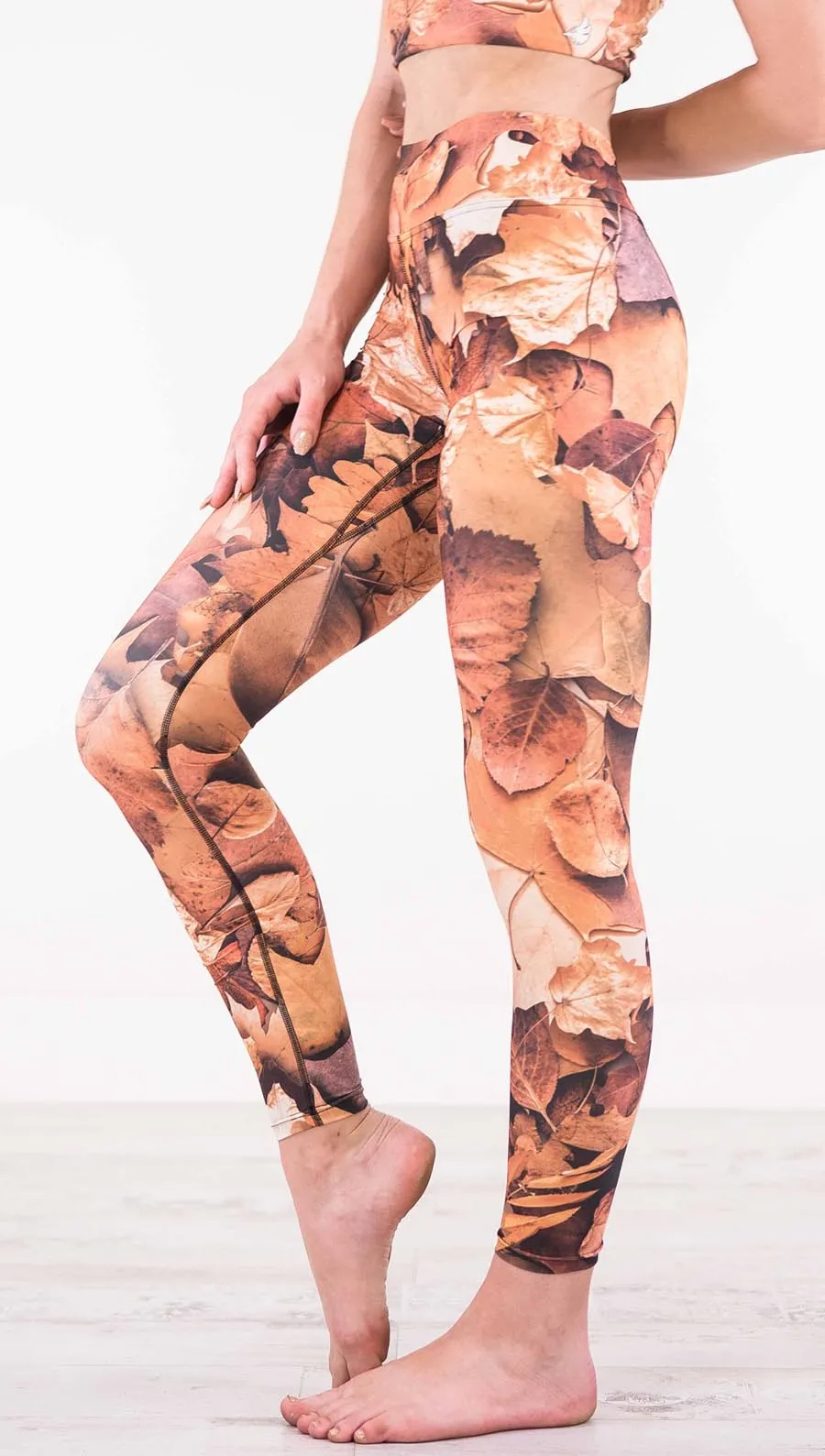 Autumn Leaves - Full Length Triathlon Leggings - CUSTOM ORDER