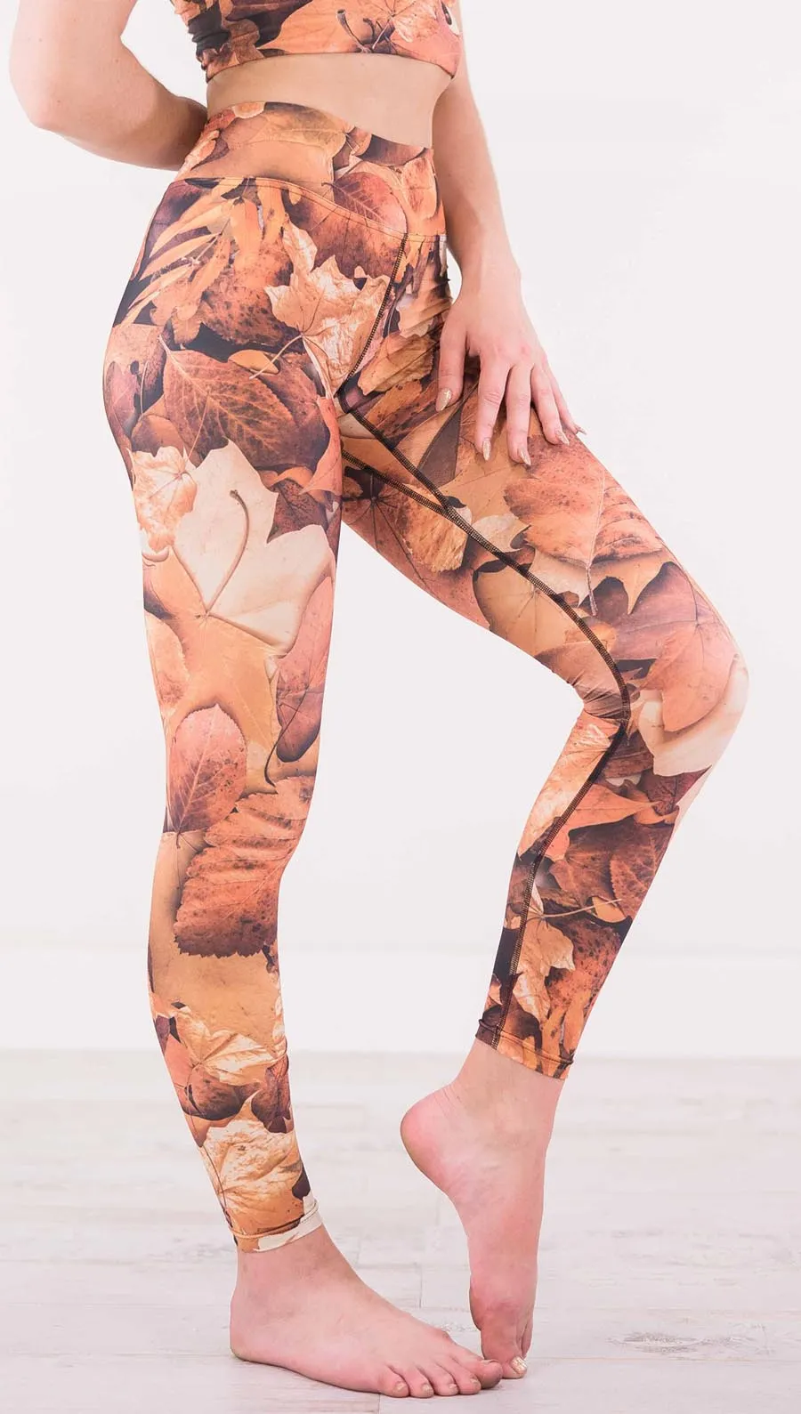 Autumn Leaves - Full Length Triathlon Leggings - CUSTOM ORDER