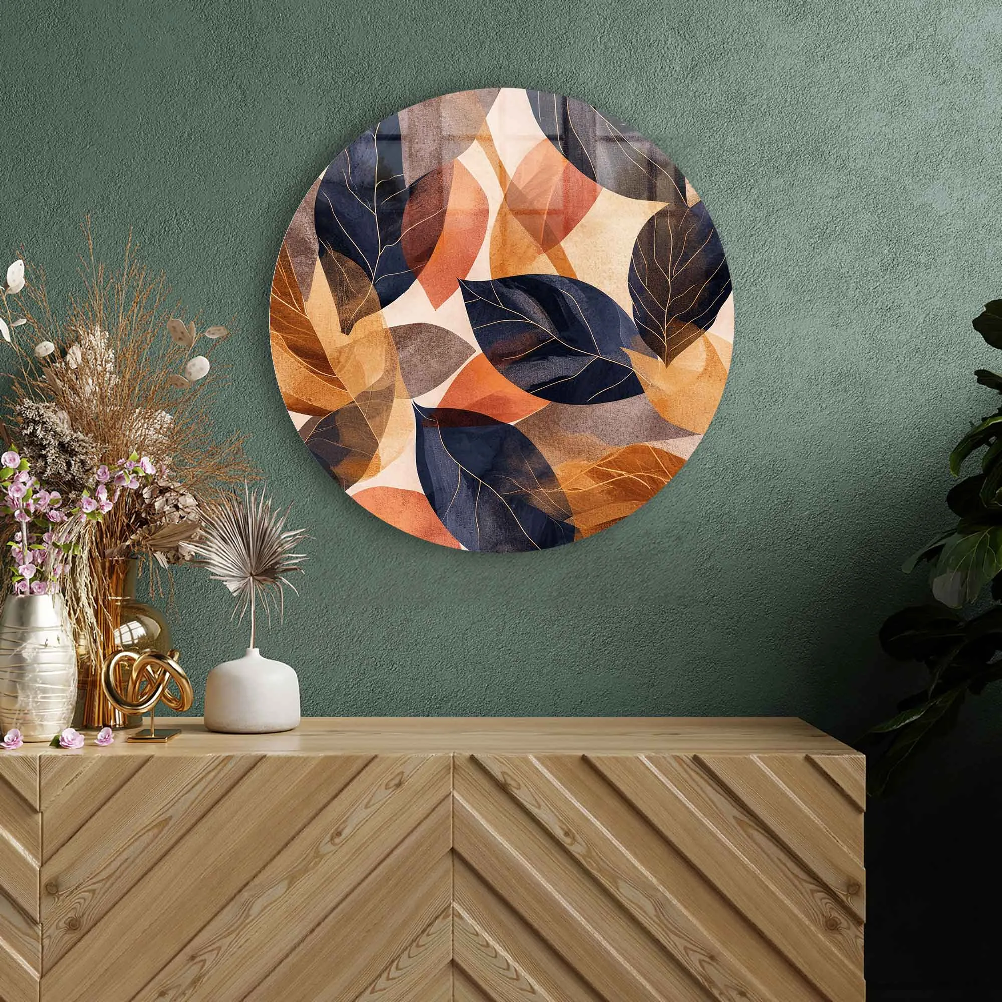 Autumn - Rounded Glass Wall Art