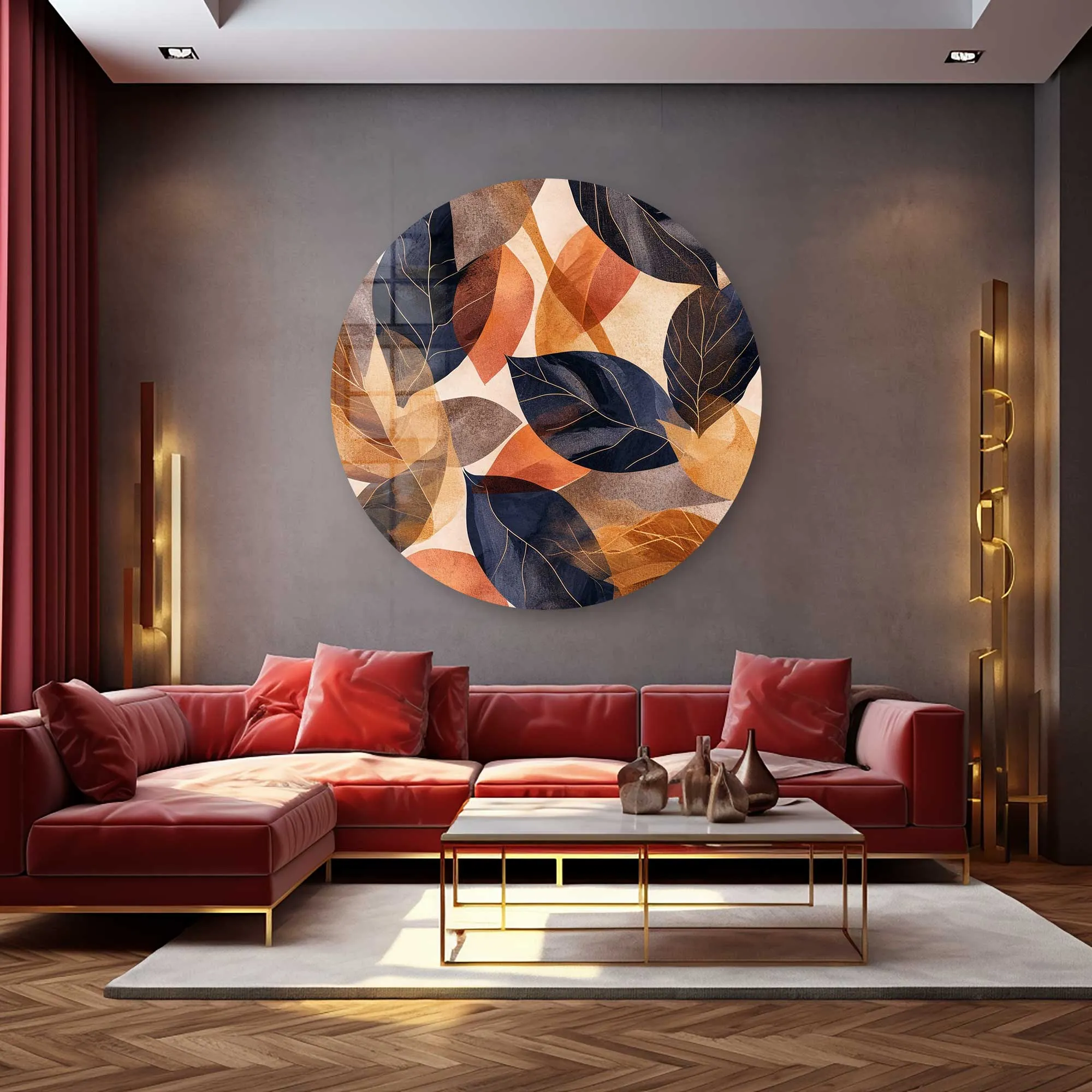 Autumn - Rounded Glass Wall Art