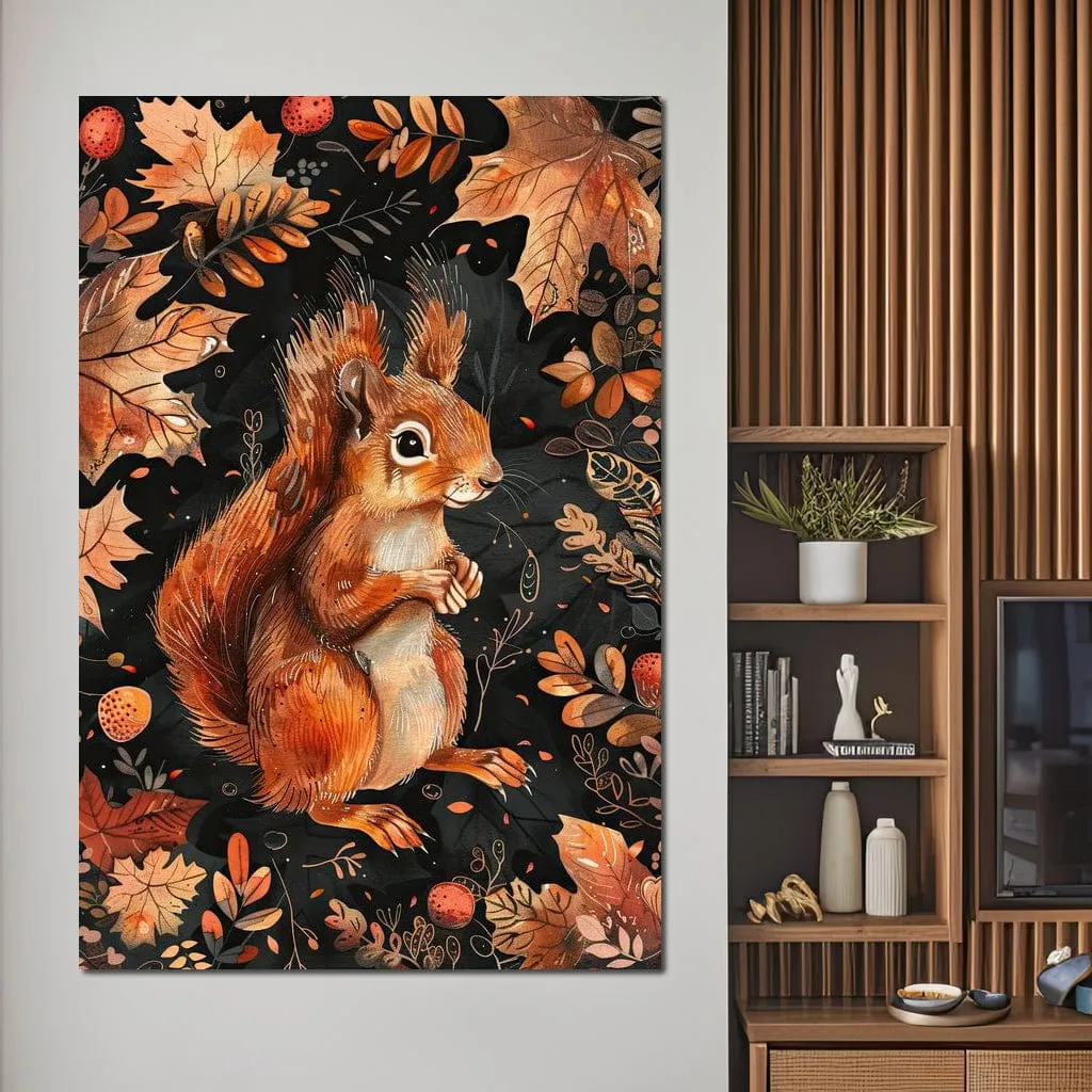 Autumn Woodland Squirrel Charm