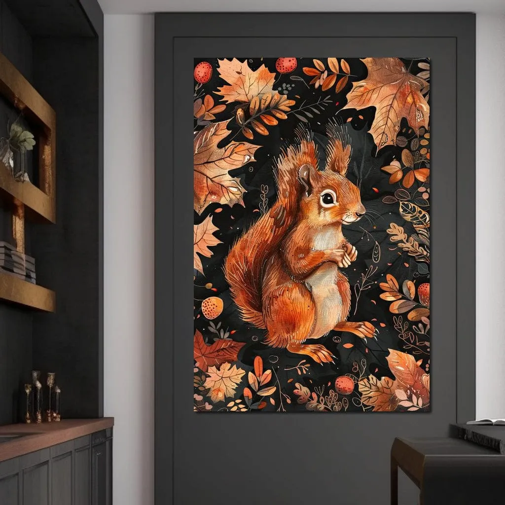 Autumn Woodland Squirrel Charm