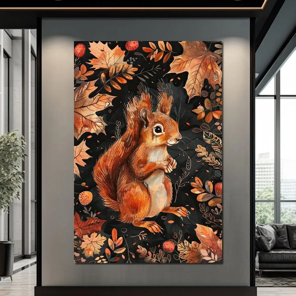 Autumn Woodland Squirrel Charm