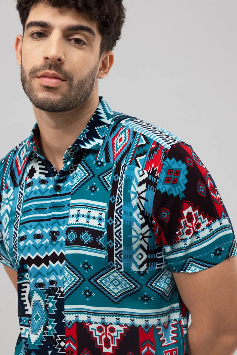 Aztec Blue Shirt