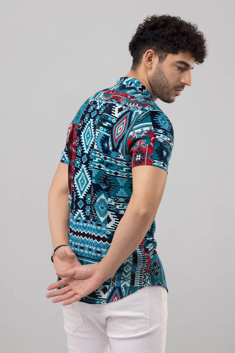 Aztec Blue Shirt