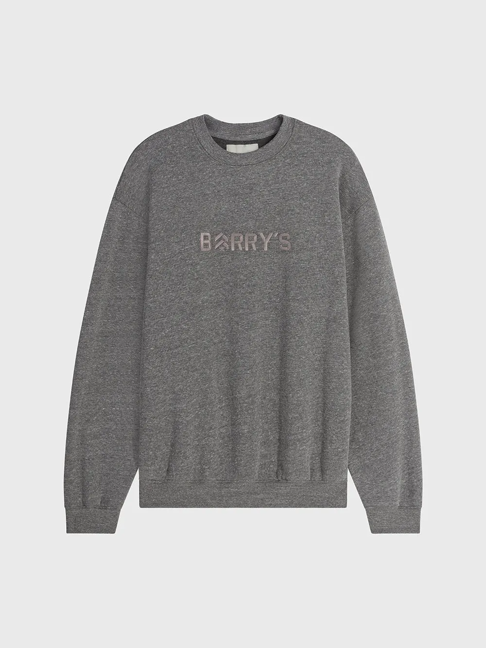 BARRY'S GREY UNISEX PULLOVER CREWNECK