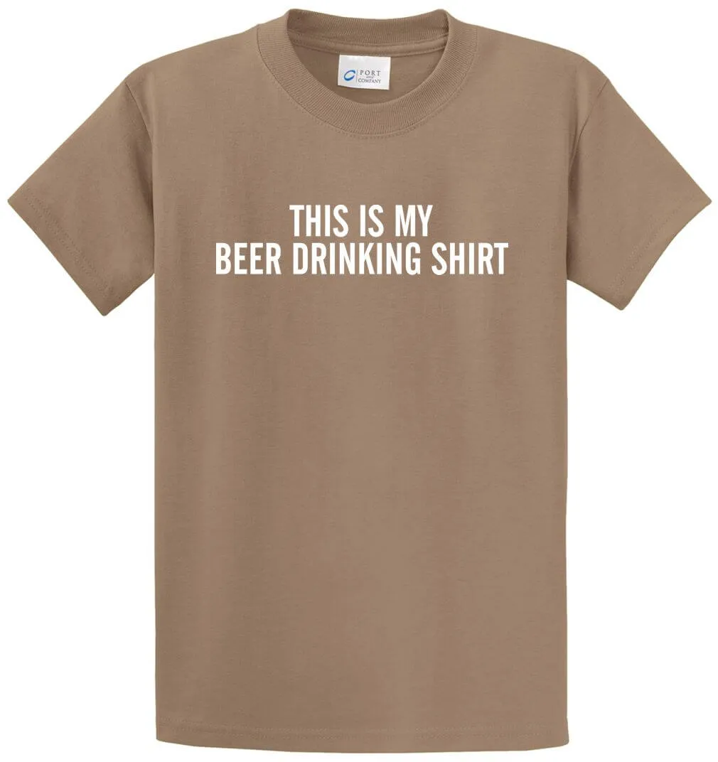 Beer Drinking Shirt Printed Tee Shirt