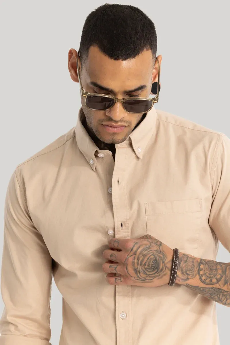 Beige Oxford Shirt