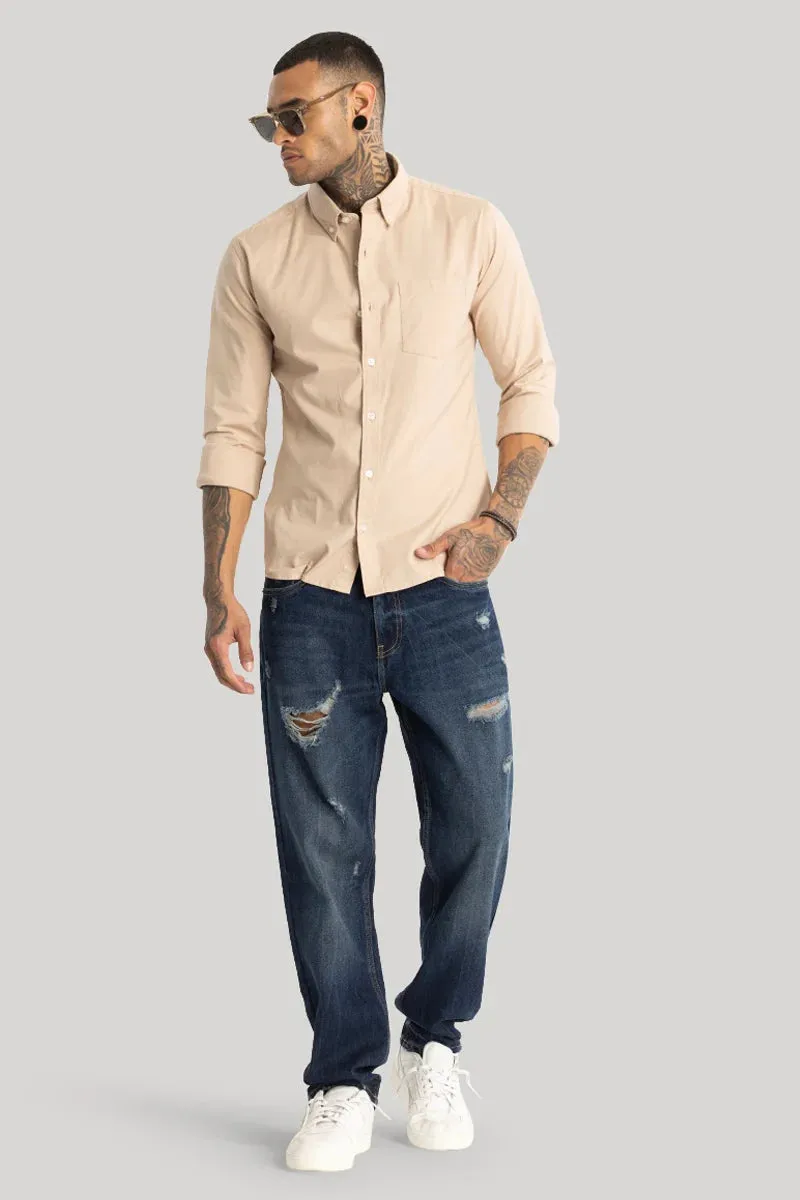 Beige Oxford Shirt