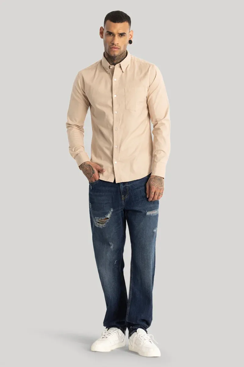 Beige Oxford Shirt