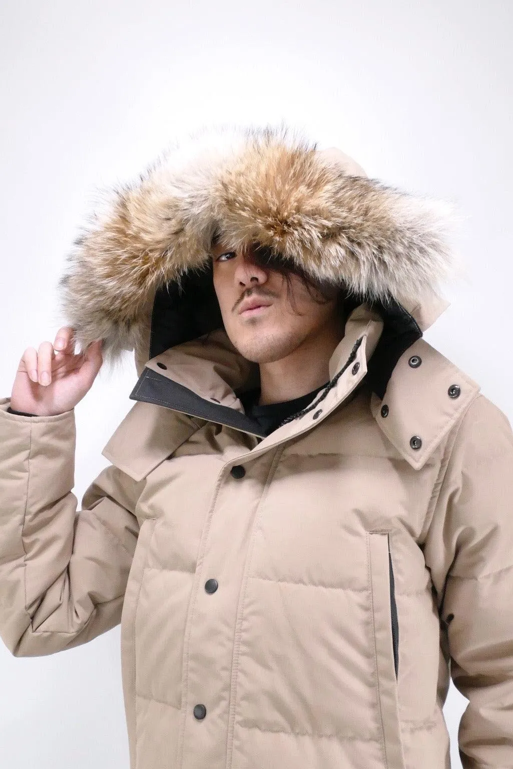 Canada Goose Mens Down *Parka Wyndham - Tan