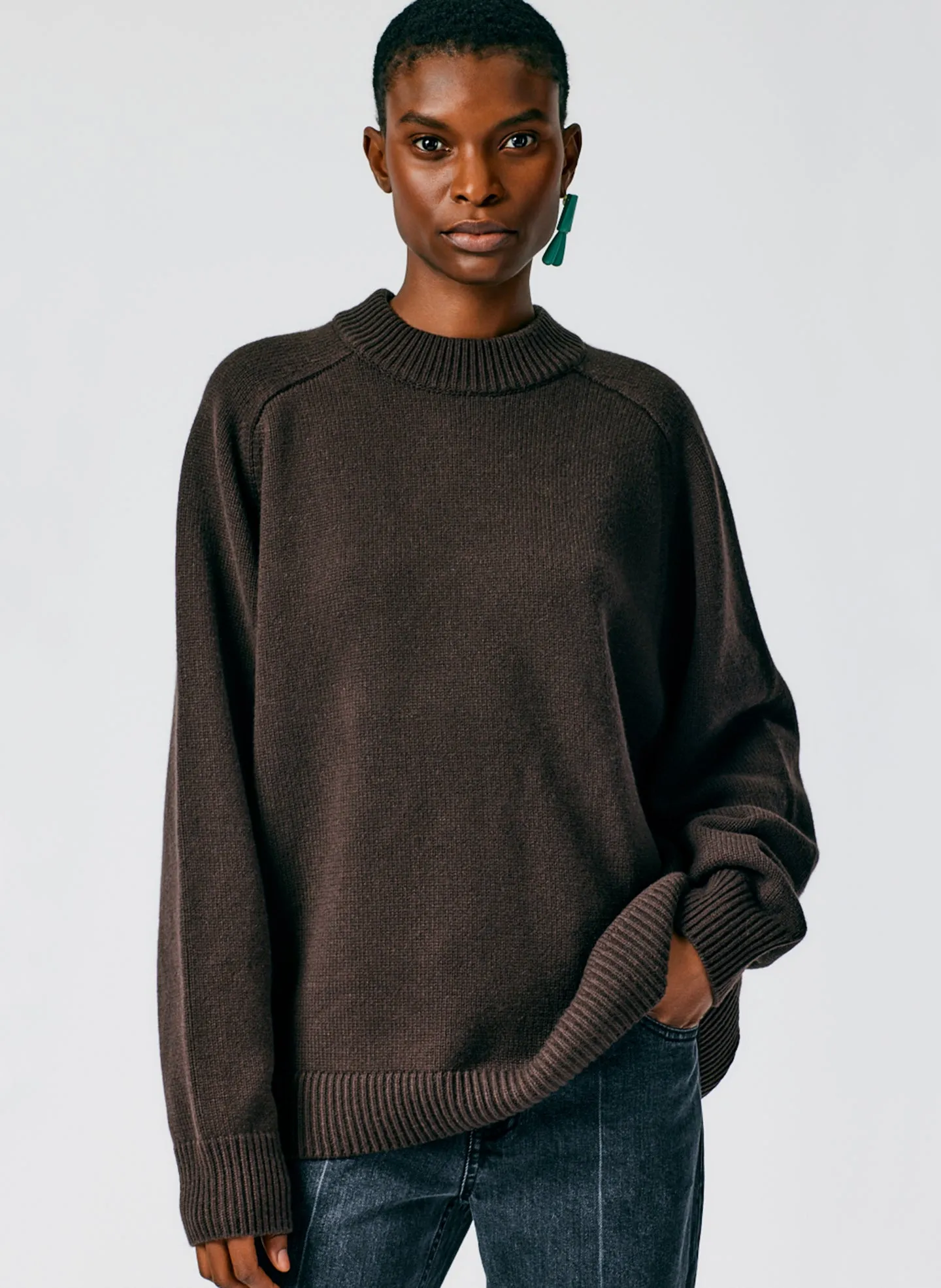 Cashmere Sweater Crewneck Oversized Pullover