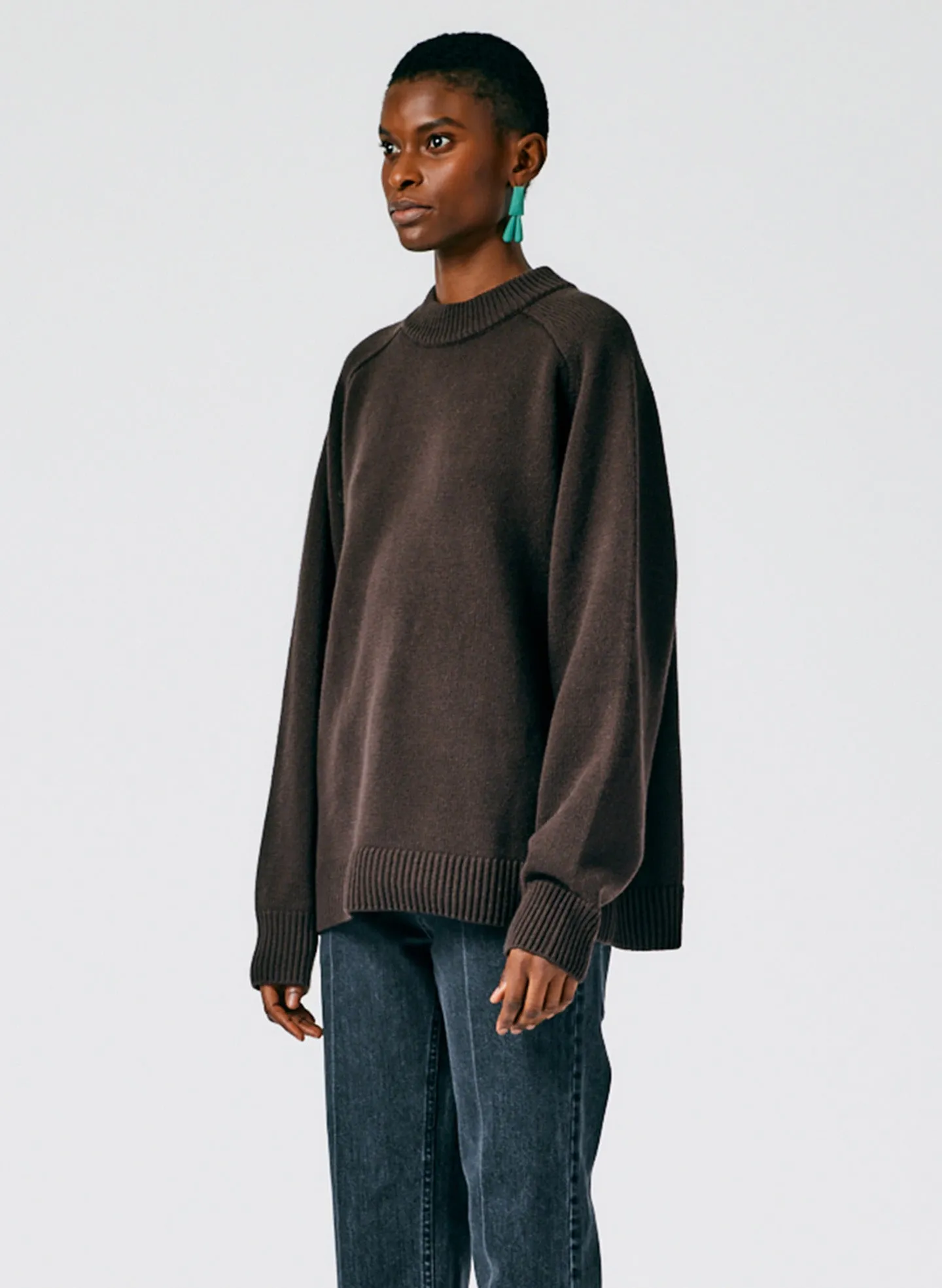 Cashmere Sweater Crewneck Oversized Pullover