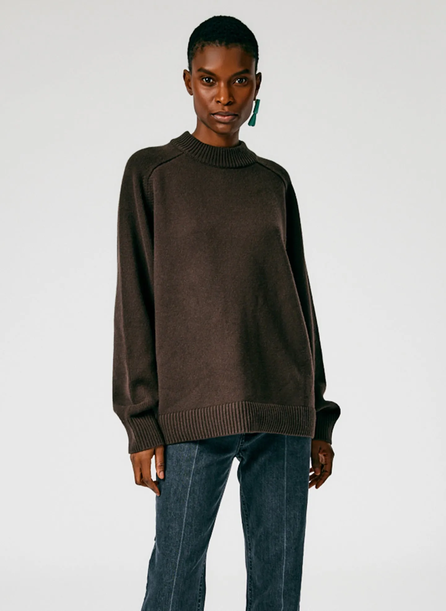 Cashmere Sweater Crewneck Oversized Pullover