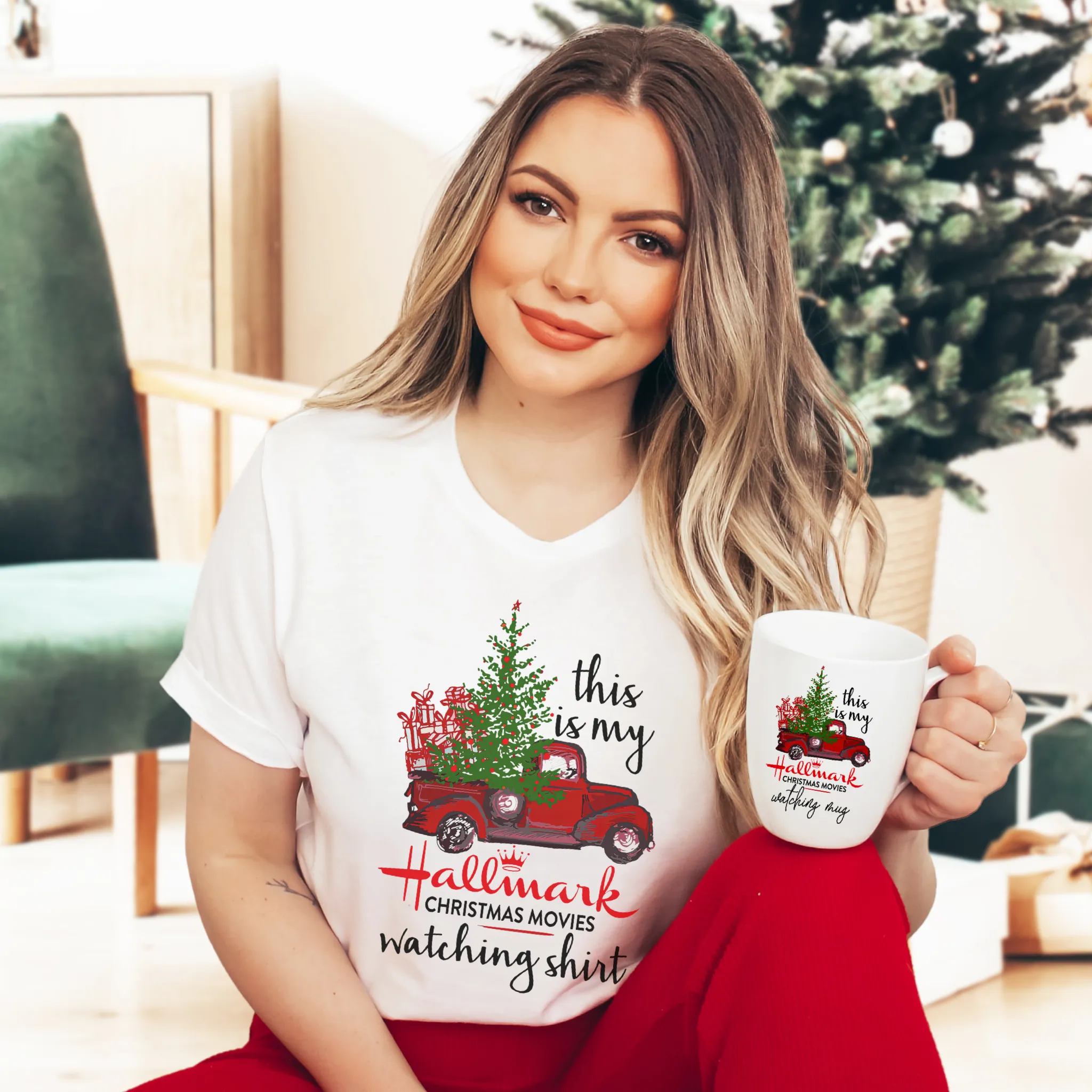 Christmas Movie Watching Shirt Unisex T-shirt