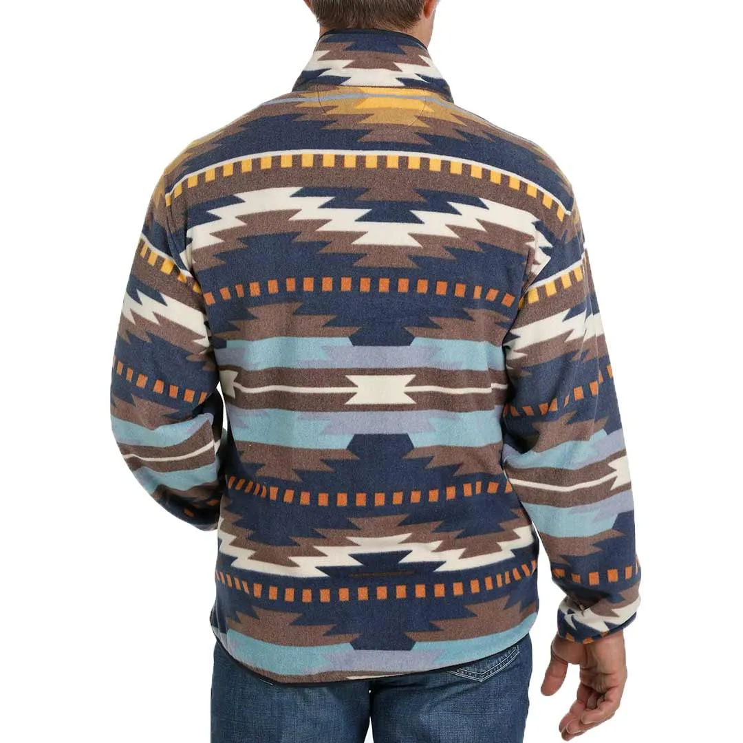 Warm and Stylish Cinch Mens Aztec Pattern Polar Fleece Pullover Sweater