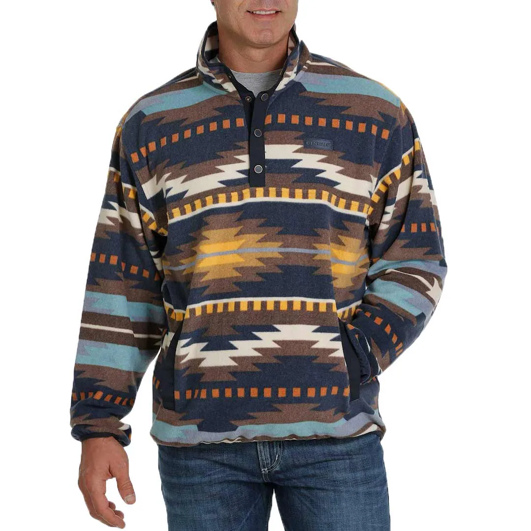 Warm and Stylish Cinch Mens Aztec Pattern Polar Fleece Pullover Sweater