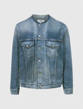 COLLARLESS DENIM JACKET