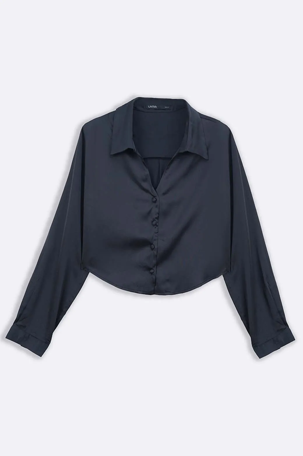 CROPPED SILK SHIRT