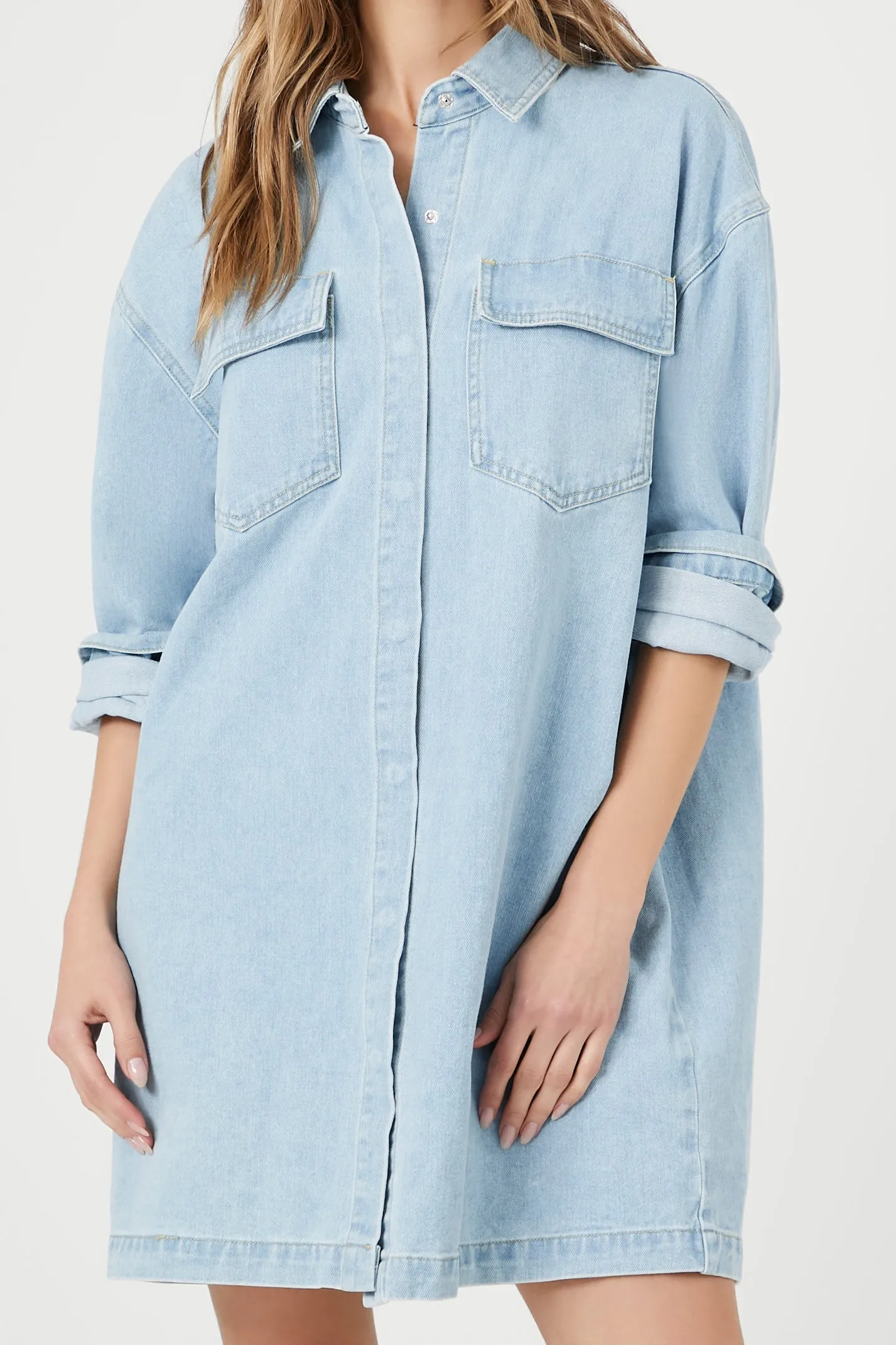 Denim Mini Shirt Dress