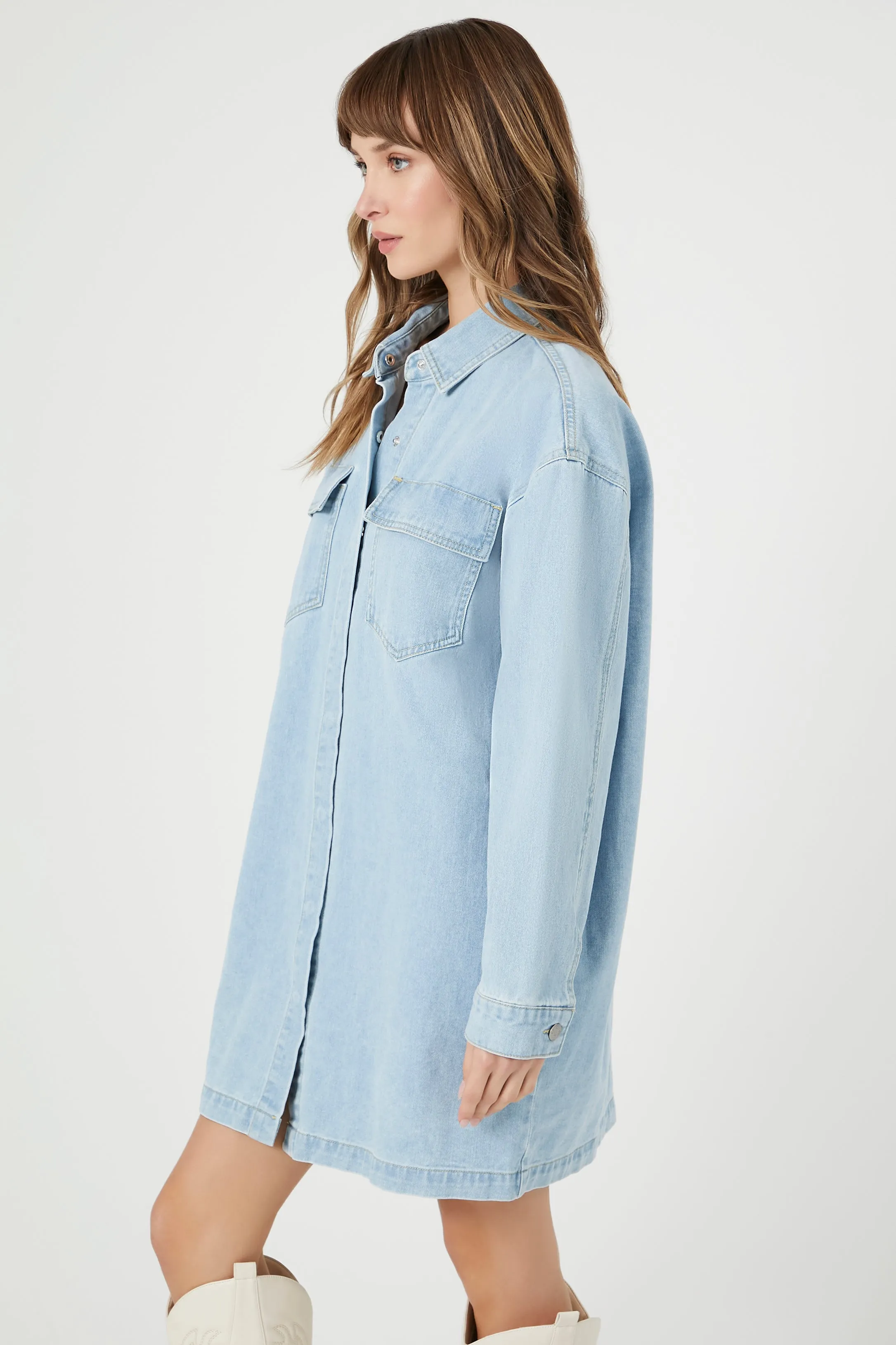 Denim Mini Shirt Dress