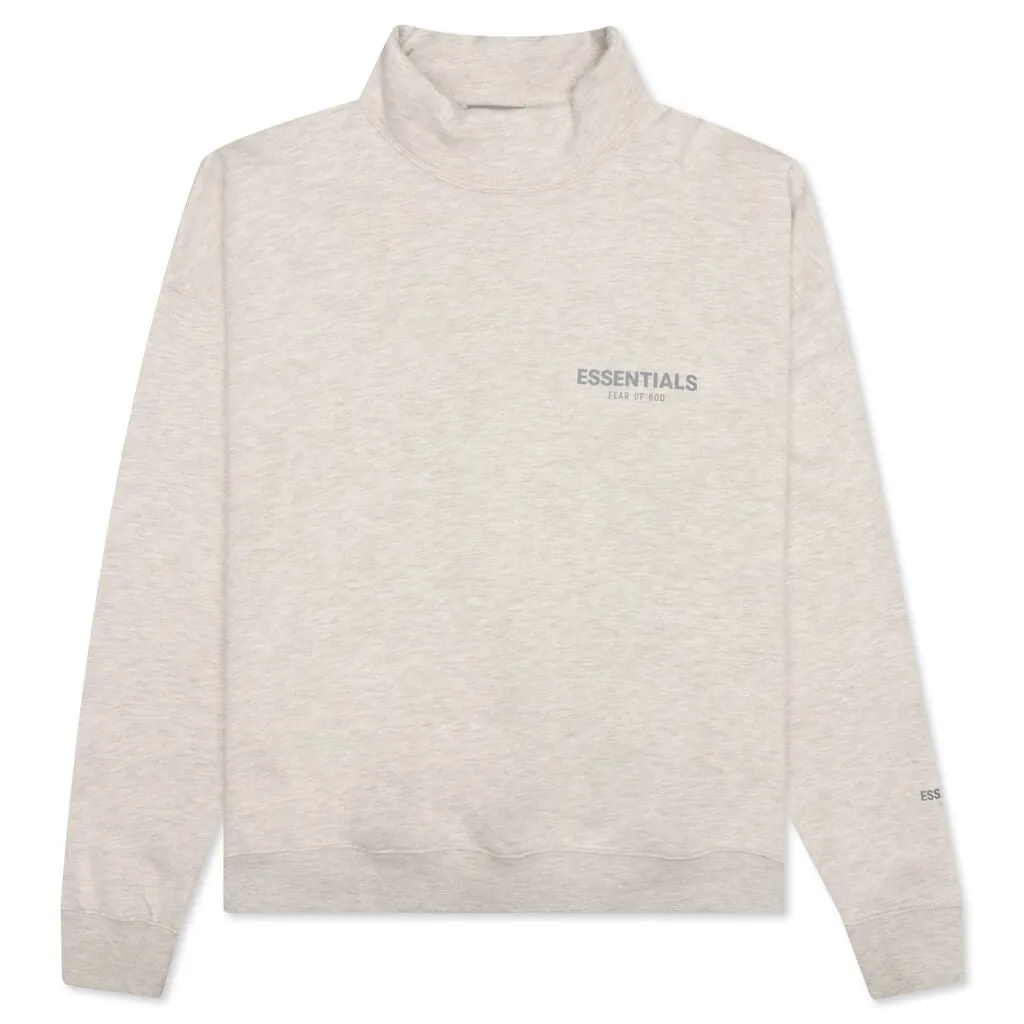 Essentials Pullover Mockneck - Light Heather Oatmeal