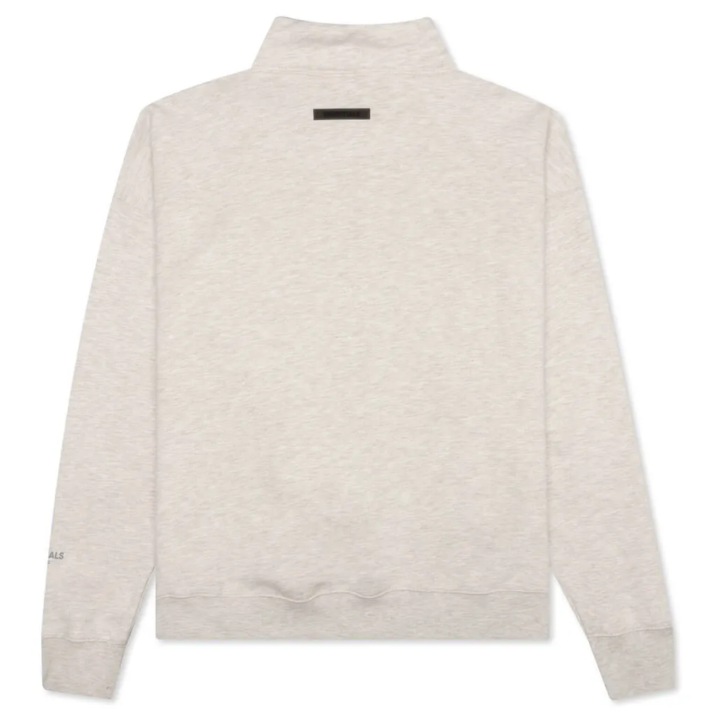 Essentials Pullover Mockneck - Light Heather Oatmeal