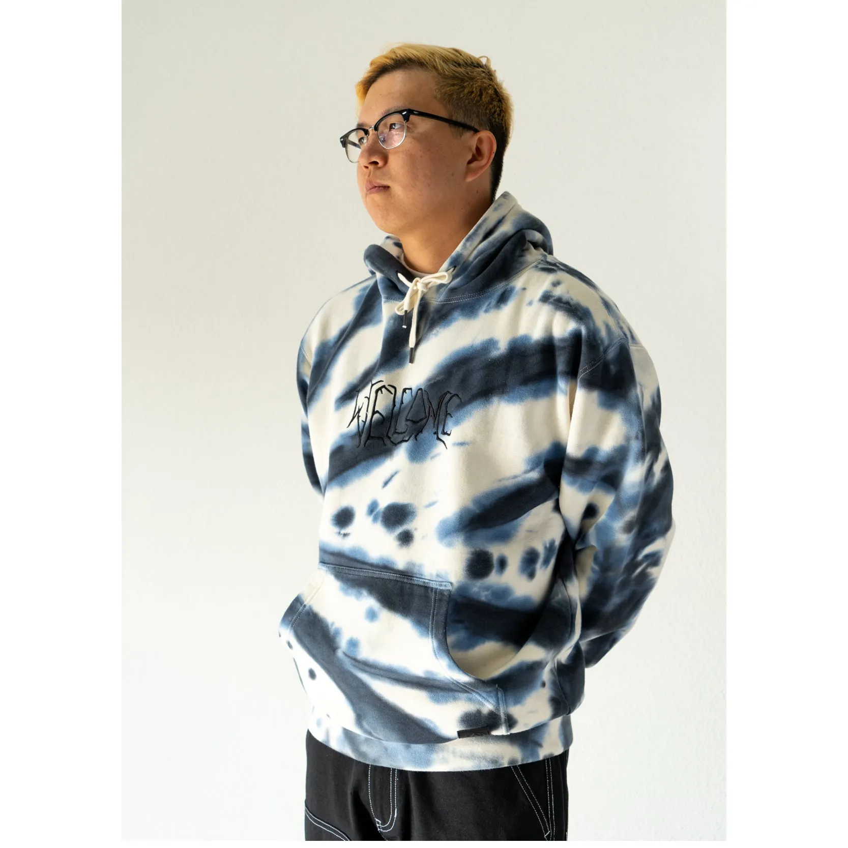 Exner Tie-Dyed Pullover Hoodie - Cloud