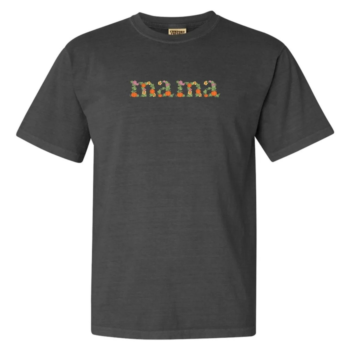 'Fall Floral Mama' Embroidered T-Shirt