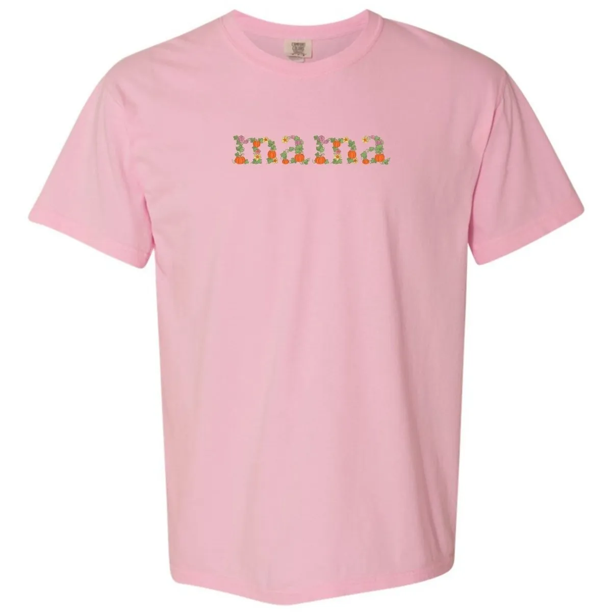 'Fall Floral Mama' Embroidered T-Shirt