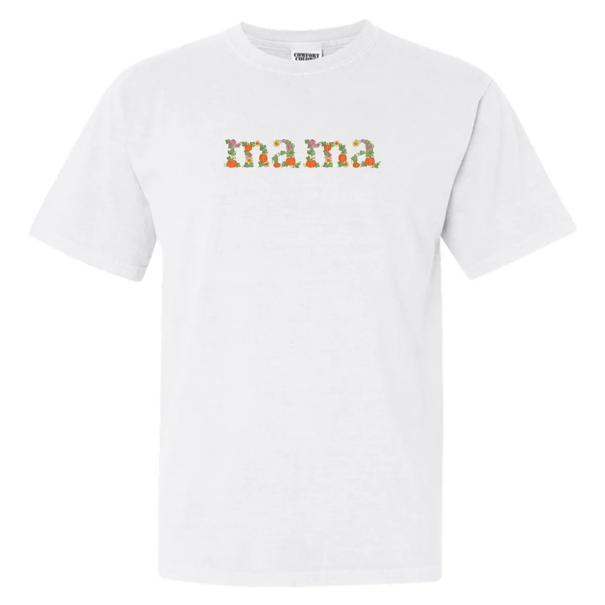 'Fall Floral Mama' Embroidered T-Shirt