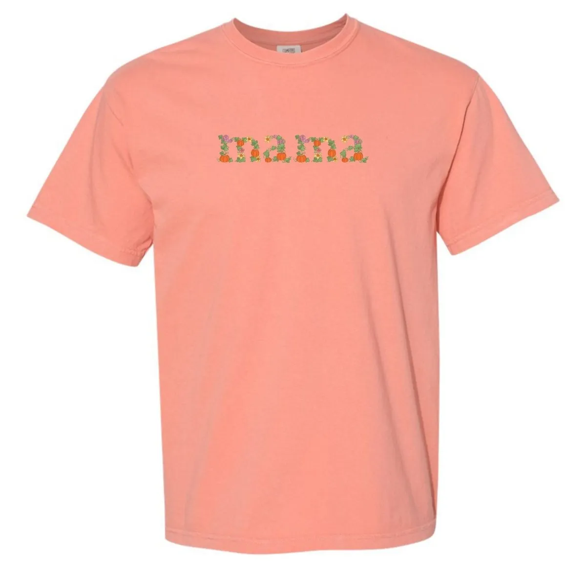 'Fall Floral Mama' Embroidered T-Shirt