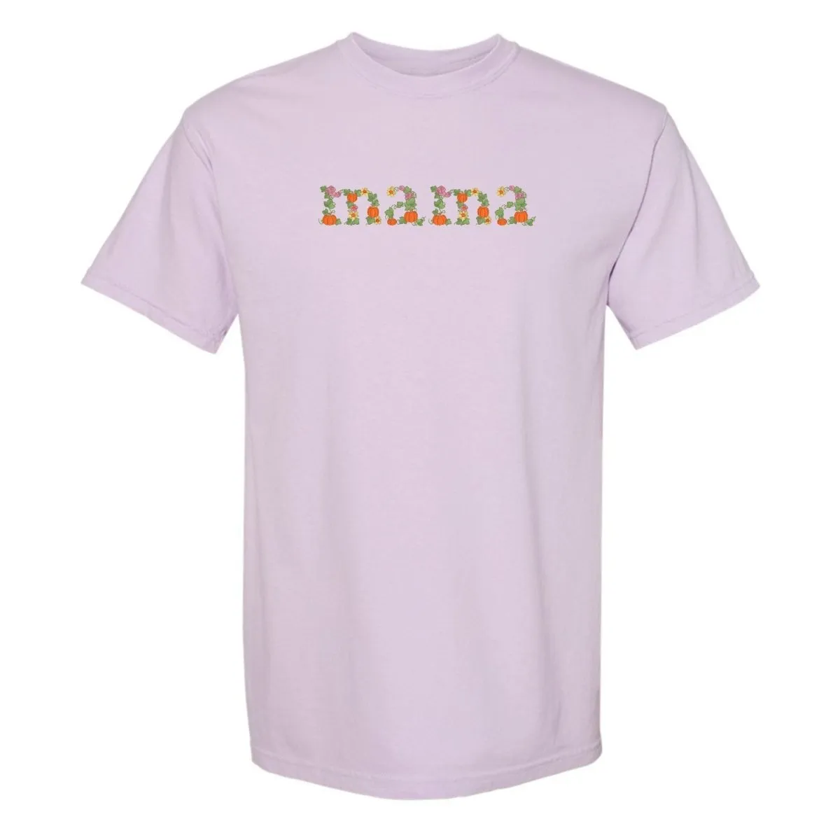 'Fall Floral Mama' Embroidered T-Shirt