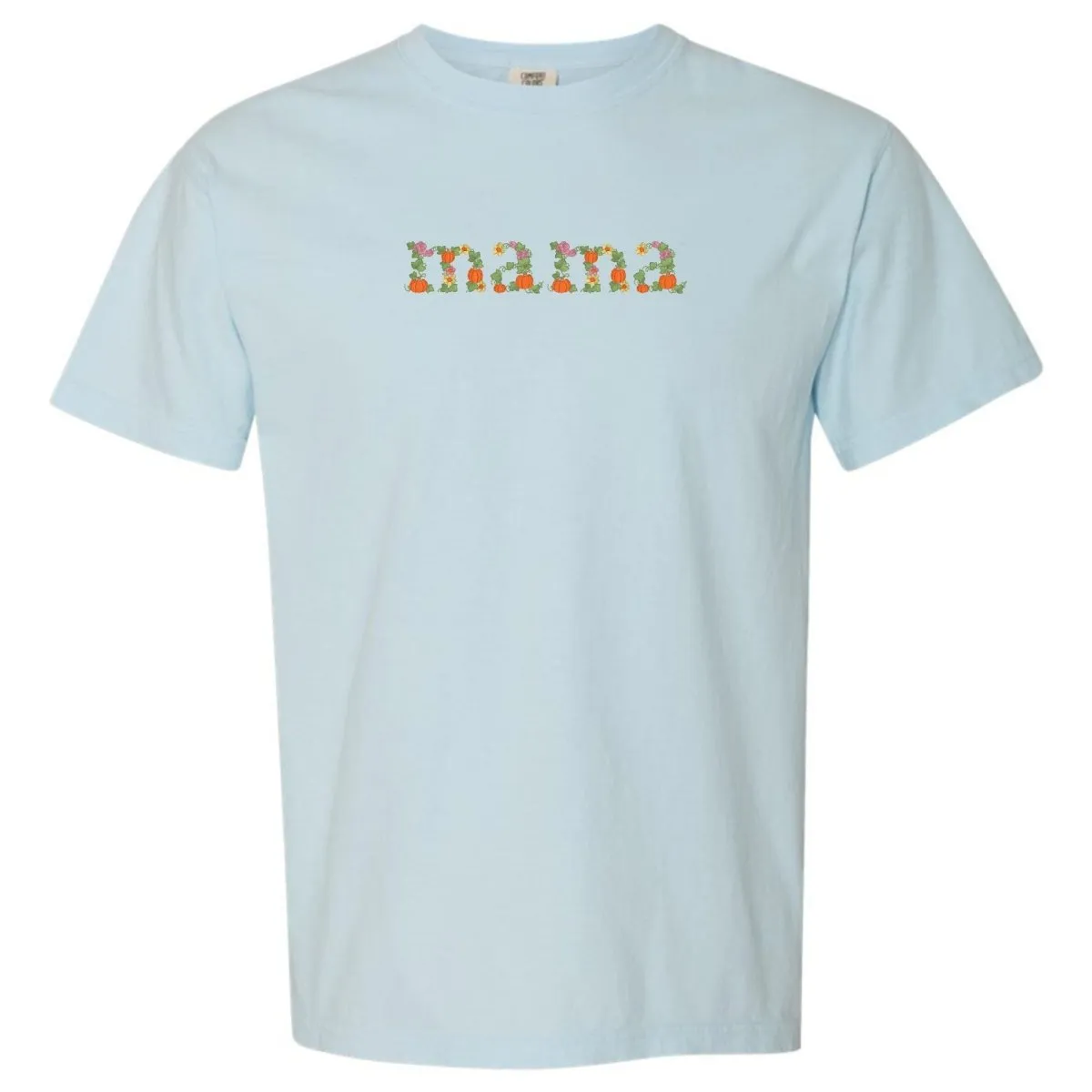 'Fall Floral Mama' Embroidered T-Shirt