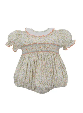 Fall Floral Smocked Bubble