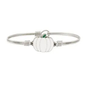 Fall White Pumpkin Bangle Bracelet