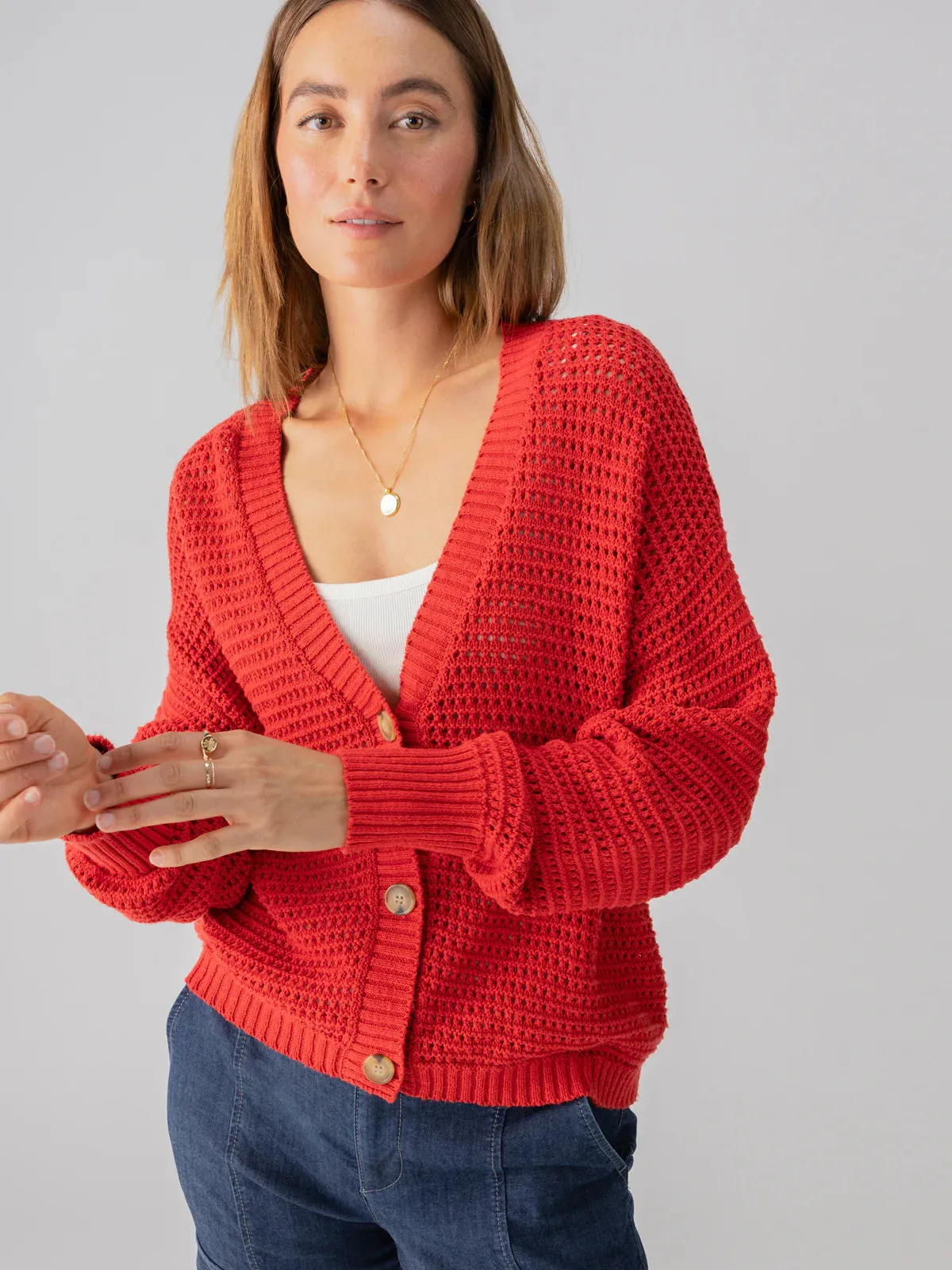 Falling for Fall Cardi - Cherry