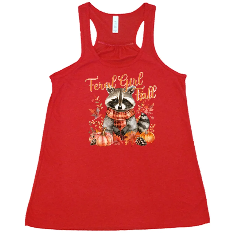 Feral Girl Fall Raccoon Shirt